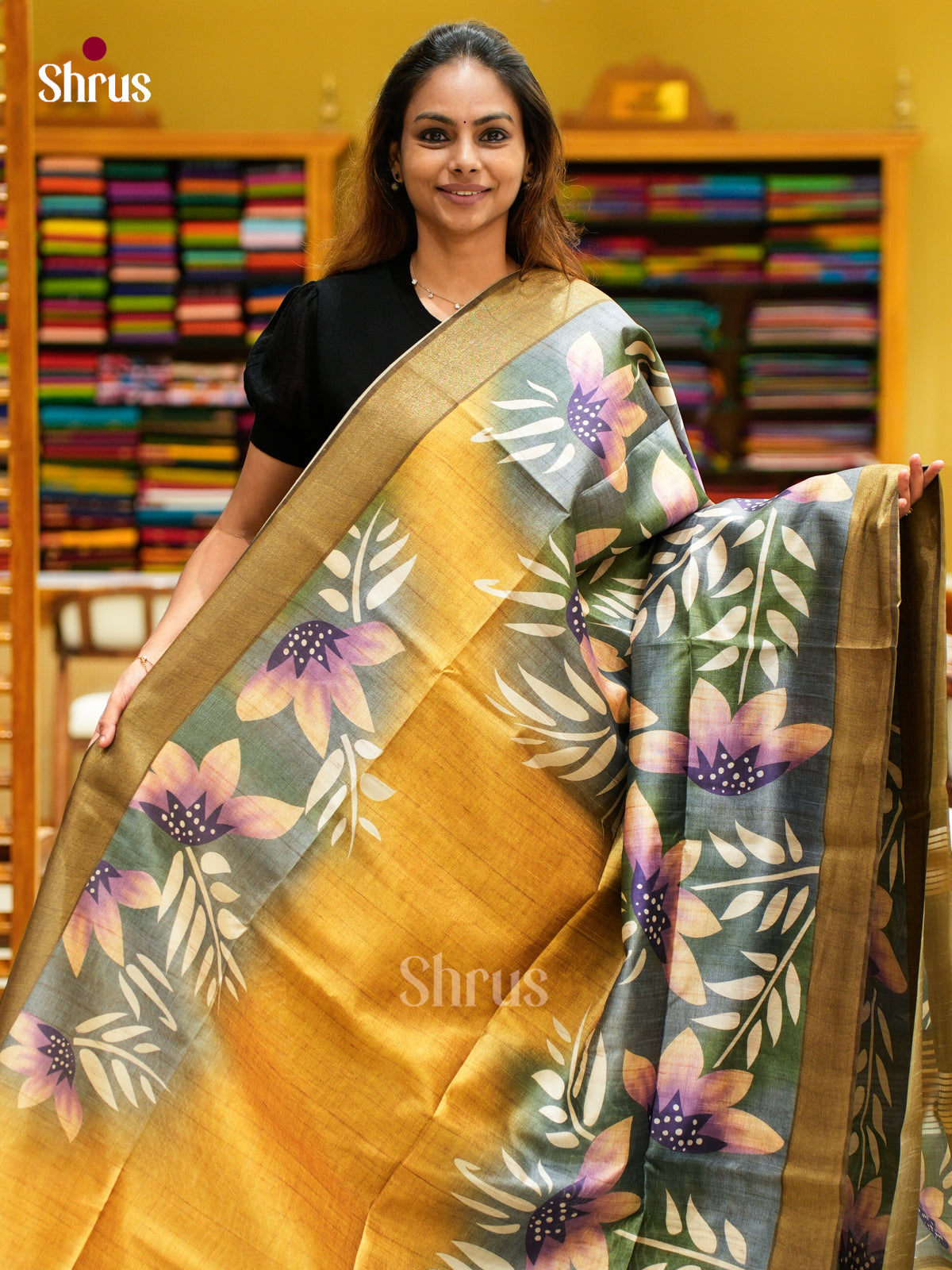 Champa semitussar Saree - EFS01267 - Shop on Shrus.com