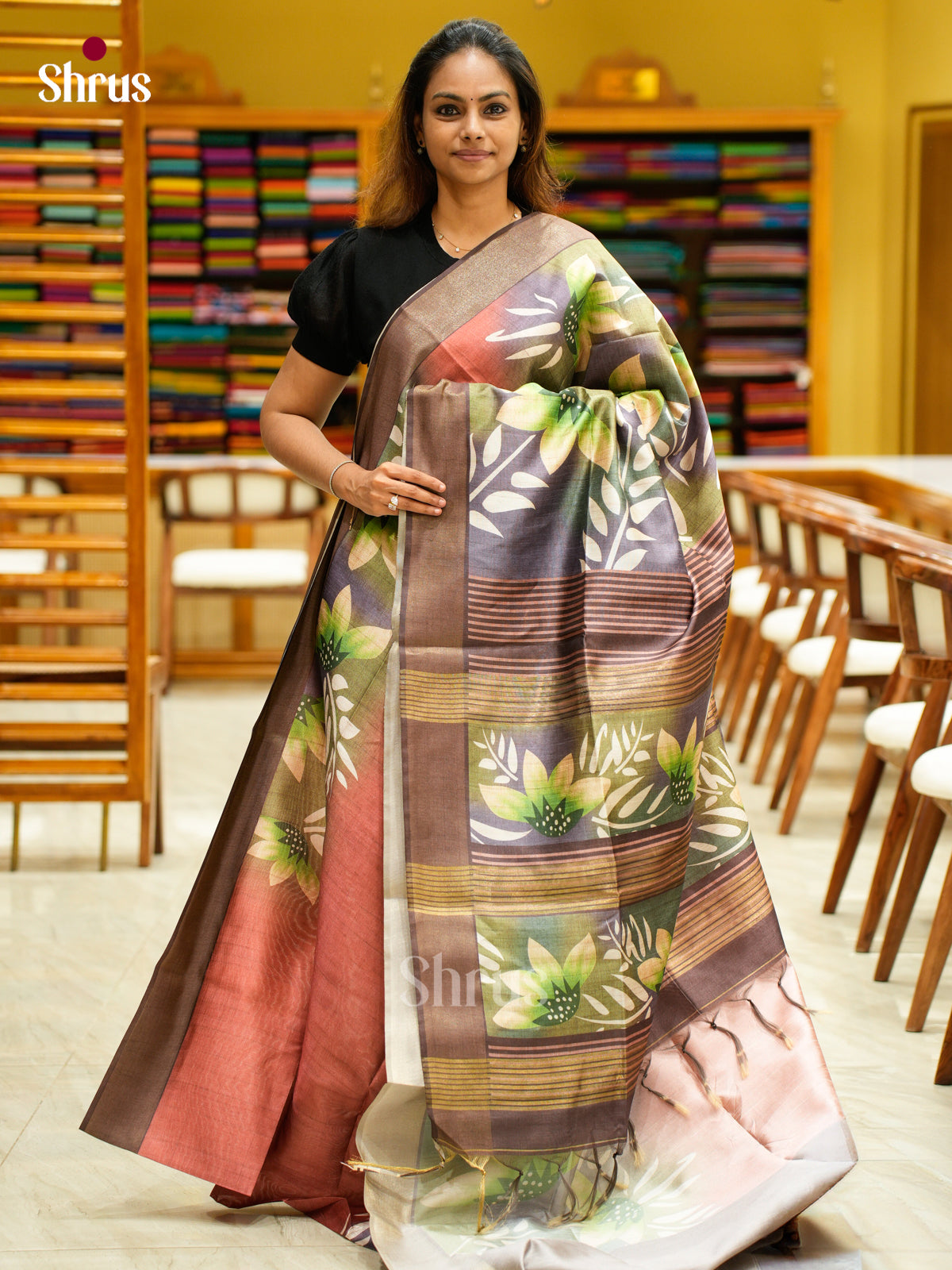 Champa semitussar Saree - EFS01269 - Shop on Shrus.com