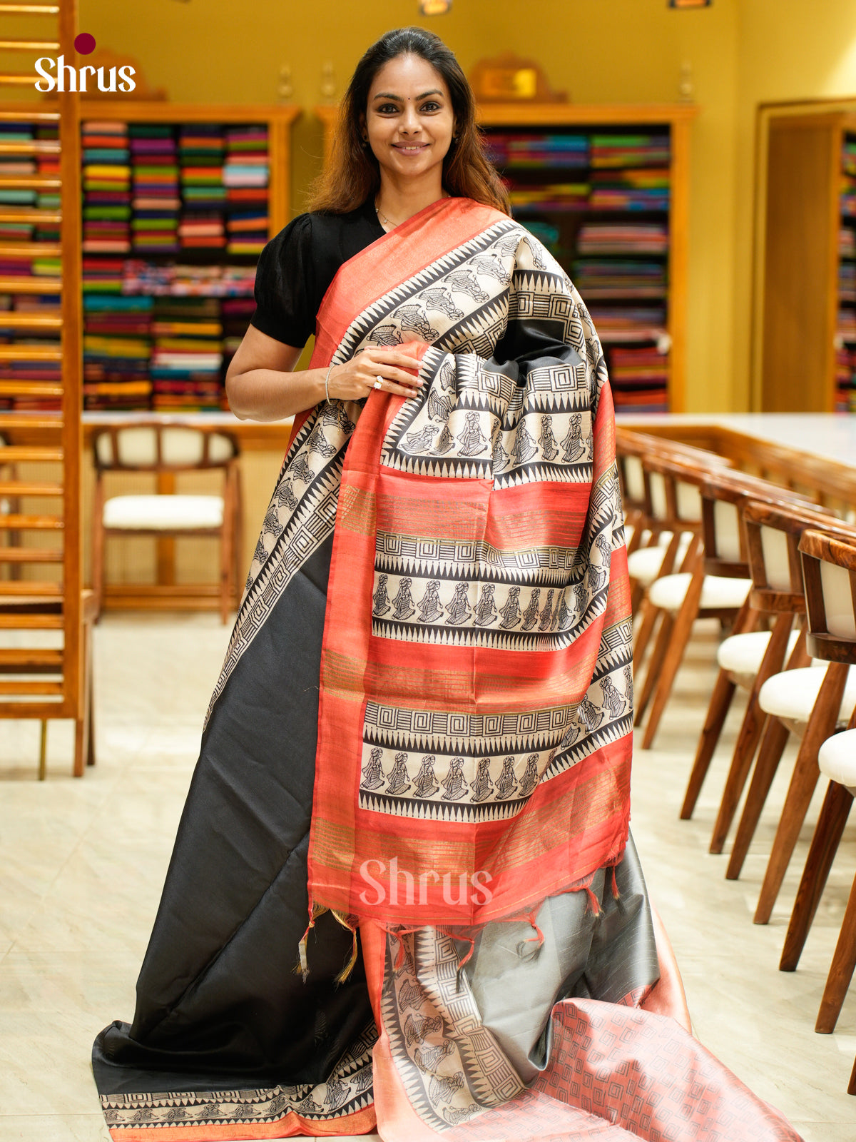 Champa semitussar Saree - EFS01292 - Shop on Shrus.com