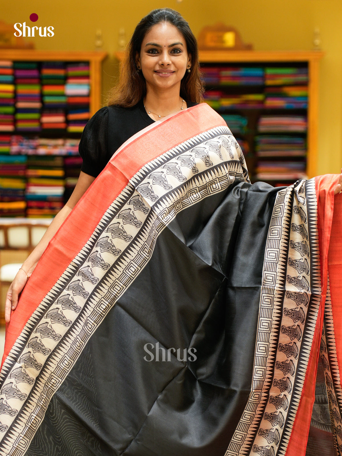 Champa semitussar Saree - EFS01292 - Shop on Shrus.com