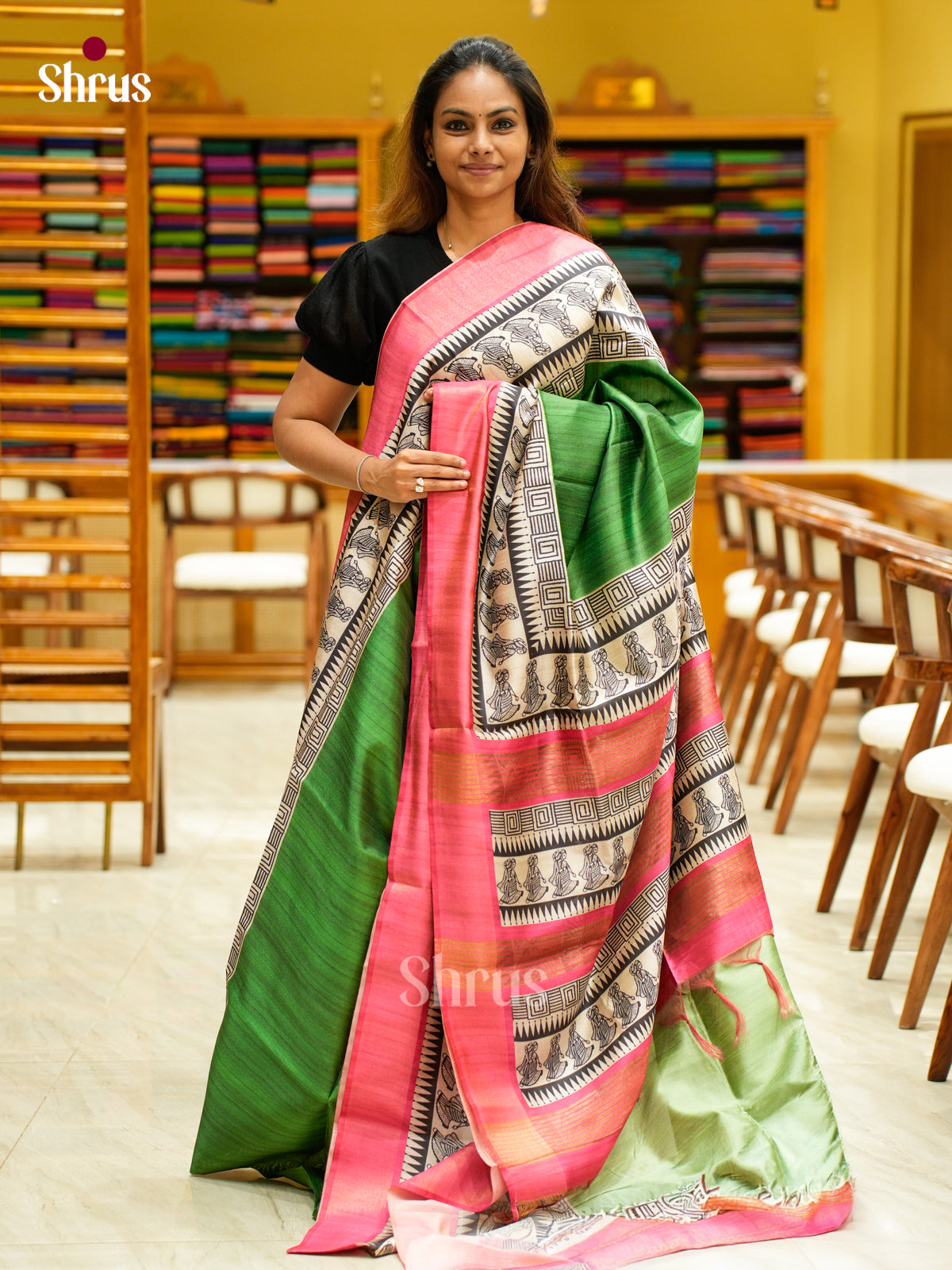 Champa semitussar Saree - EFS01293 - Shop on Shrus.com