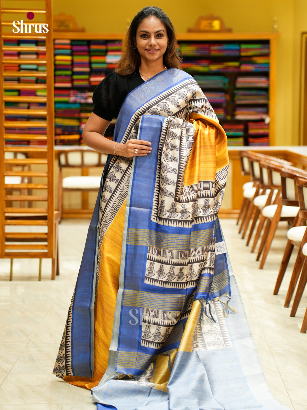 Champa semitussar Saree - EFS01294 - Shop on Shrus.com