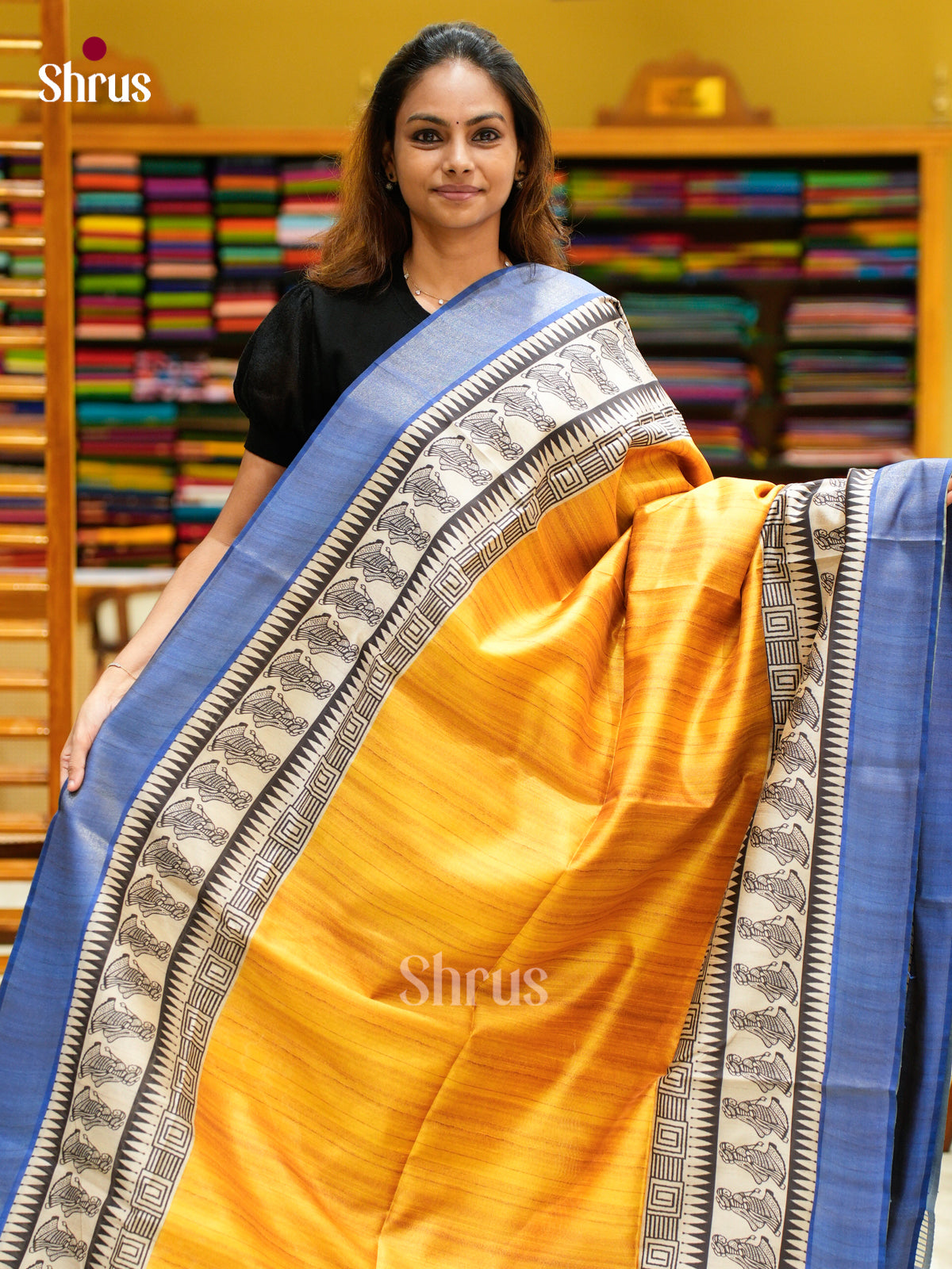 Champa semitussar Saree - EFS01294 - Shop on Shrus.com