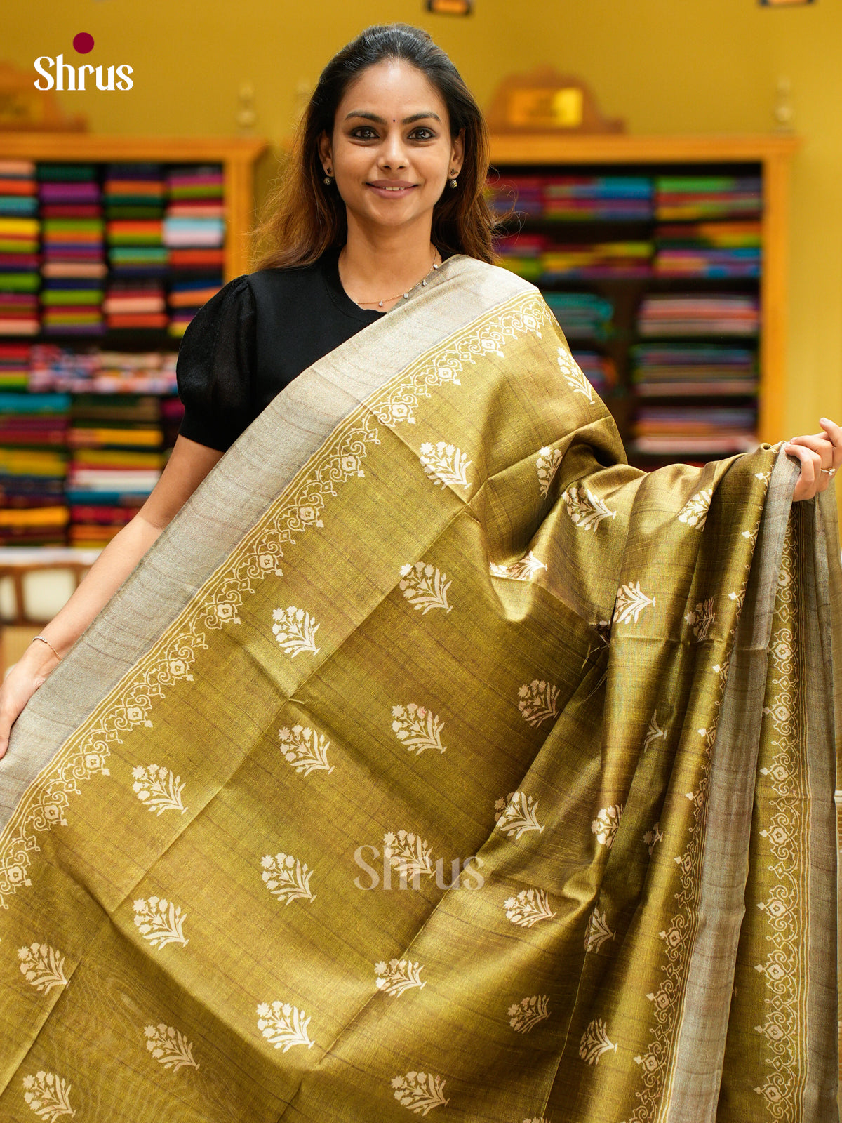 Champa semitussar Saree - EFS01308 - Shop on Shrus.com