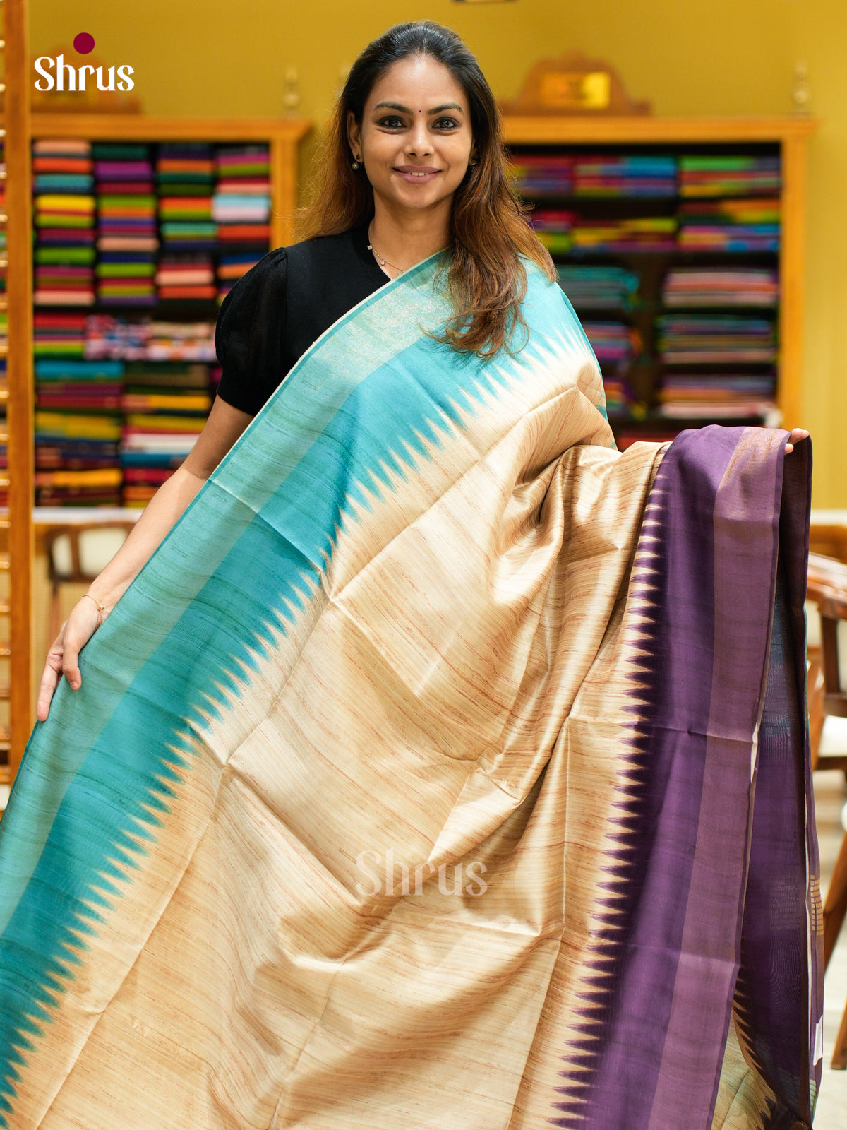 Champa semitussar Saree - EFS01311 - Shop on Shrus.com