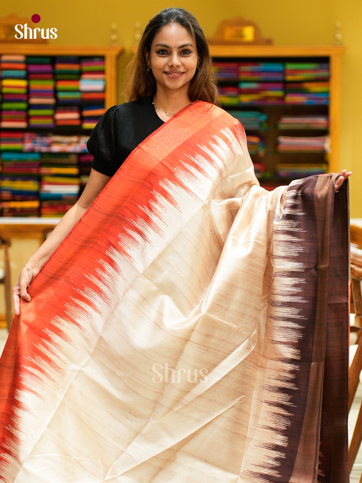 Champa semitussar Saree - EFS01315 - Shop on Shrus.com