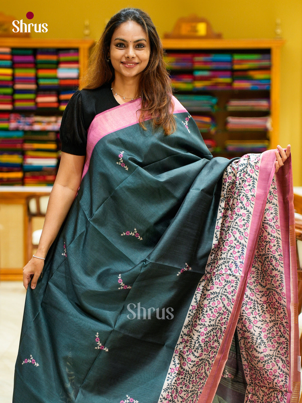 Champa semitussar Saree - EFS01316 - Shop on Shrus.com