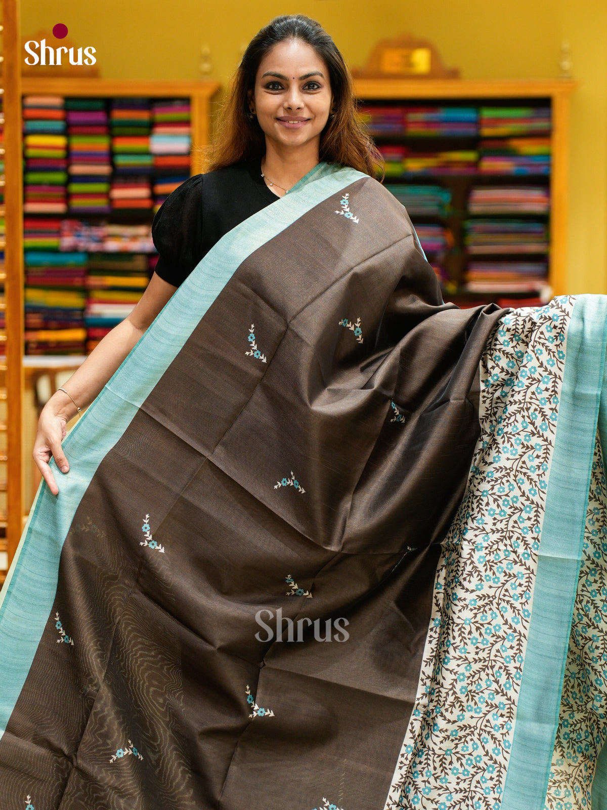 Champa semitussar Saree - EFS01317 - Shop on Shrus.com