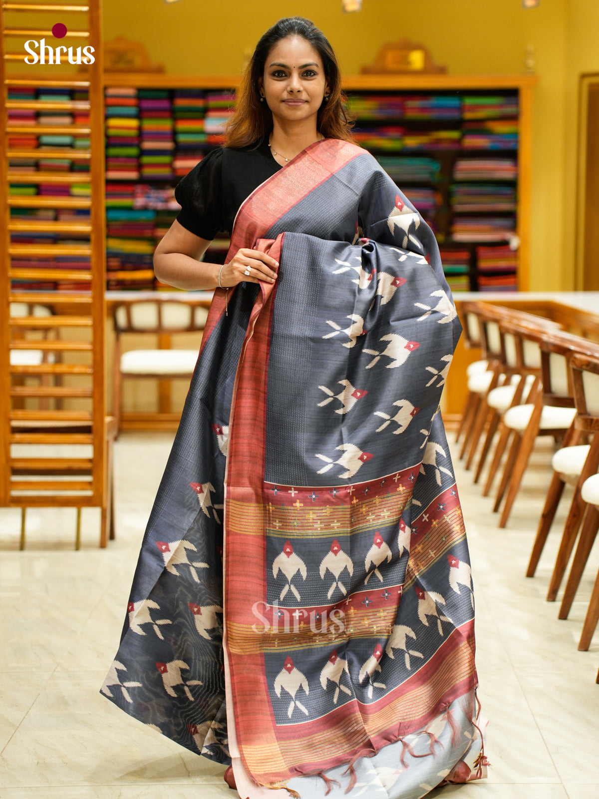 Champa semitussar Saree - EFS01322 - Shop on Shrus.com