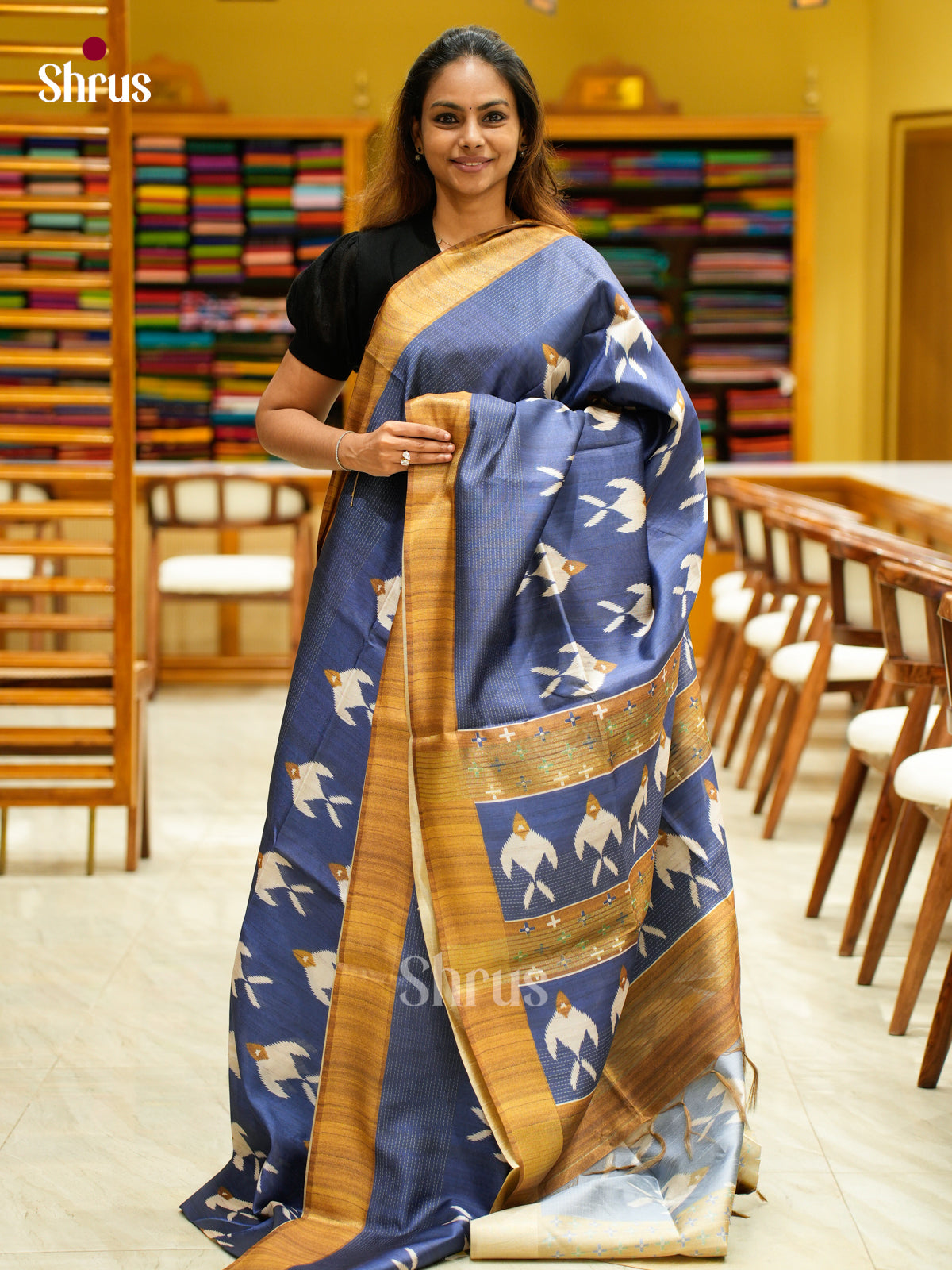 Champa semitussar Saree - EFS01324 - Shop on Shrus.com