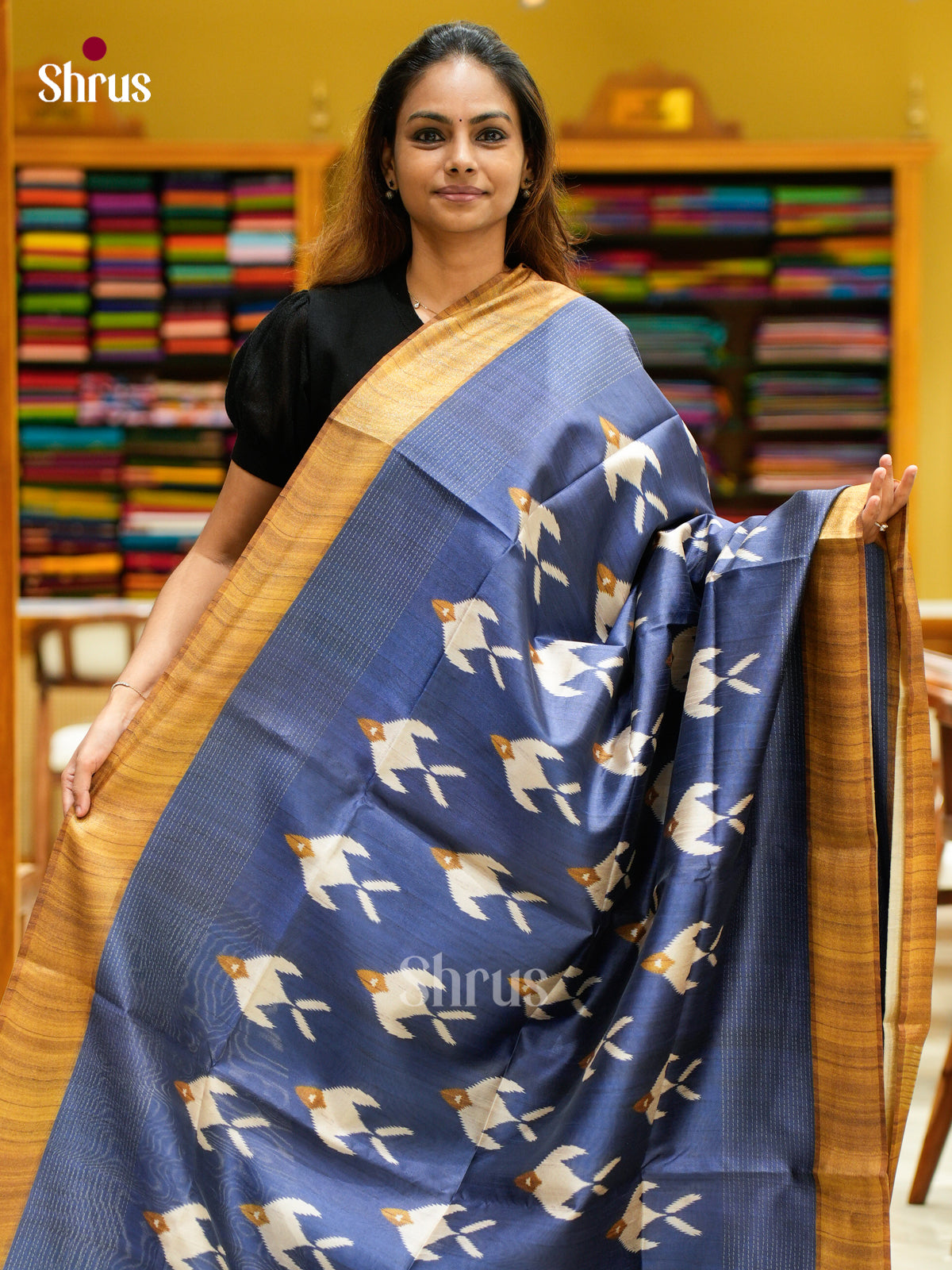 Champa semitussar Saree - EFS01324 - Shop on Shrus.com