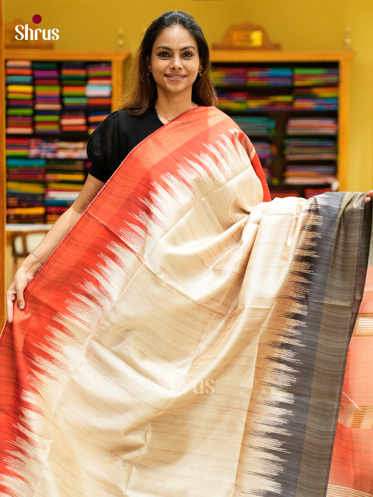 Champa semitussar Saree - EFS01328 - Shop on Shrus.com