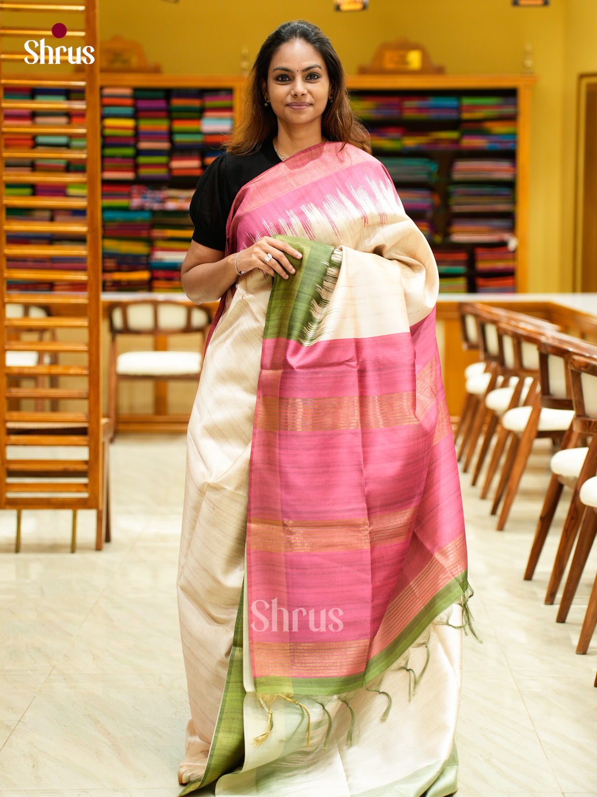 Champa semitussar Saree - EFS01330 - Shop on Shrus.com