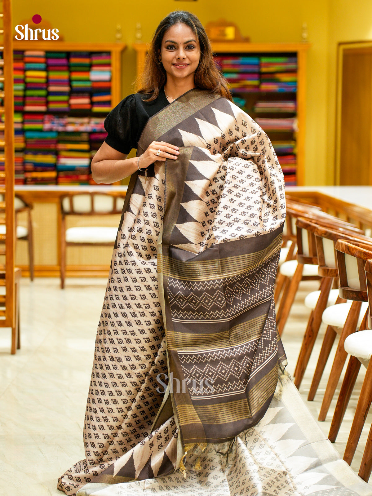 Champa semitussar Saree - EFS01332 - Shop on Shrus.com