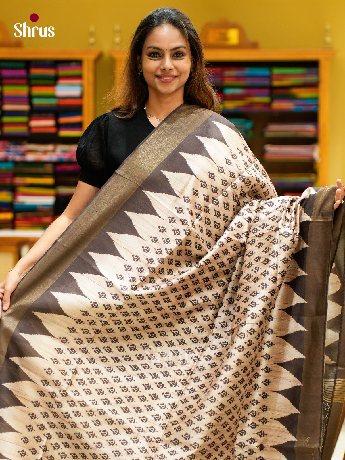 Champa semitussar Saree - EFS01332 - Shop on Shrus.com