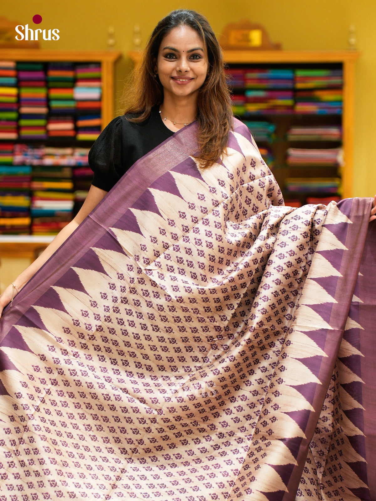 Champa semitussar Saree - EFS01334 - Shop on Shrus.com