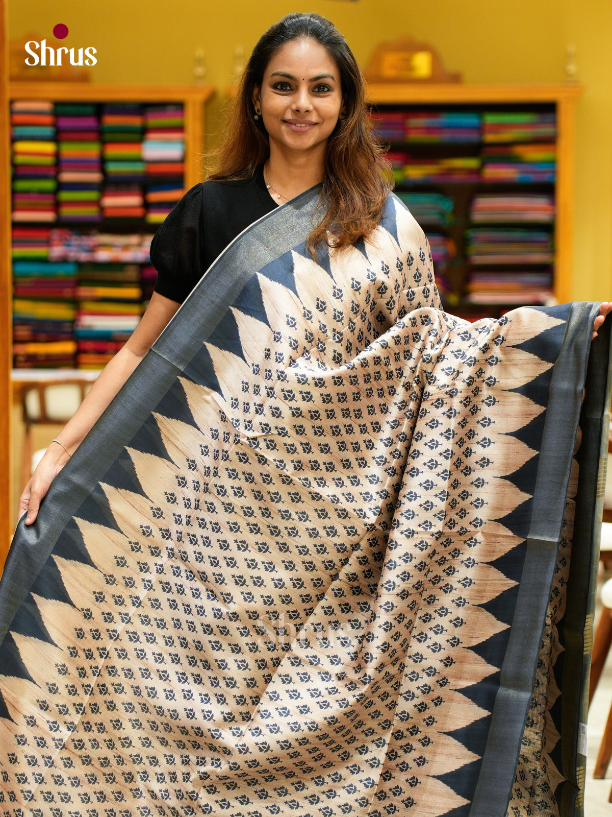 Champa semitussar Saree - EFS01335 - Shop on Shrus.com