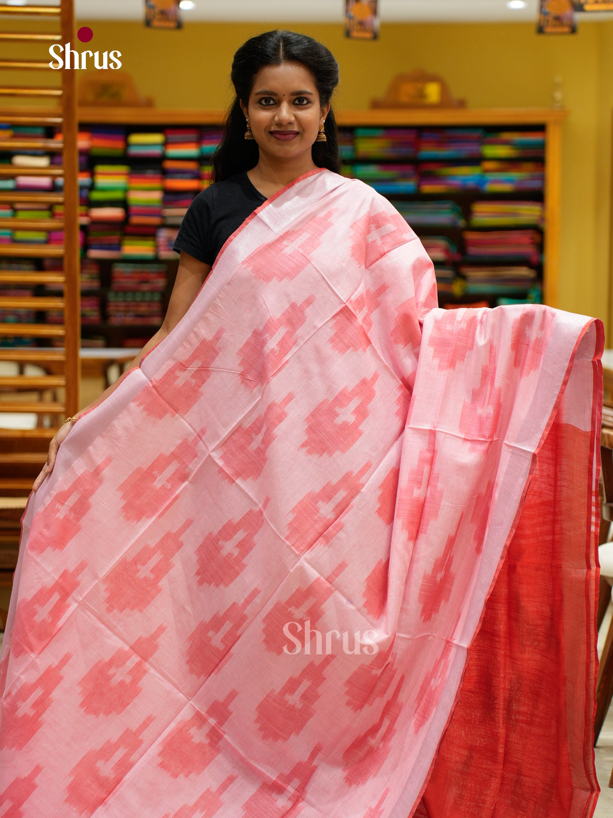 Semi Ikkat Saree - EFS03040 - Shop on Shrus.com