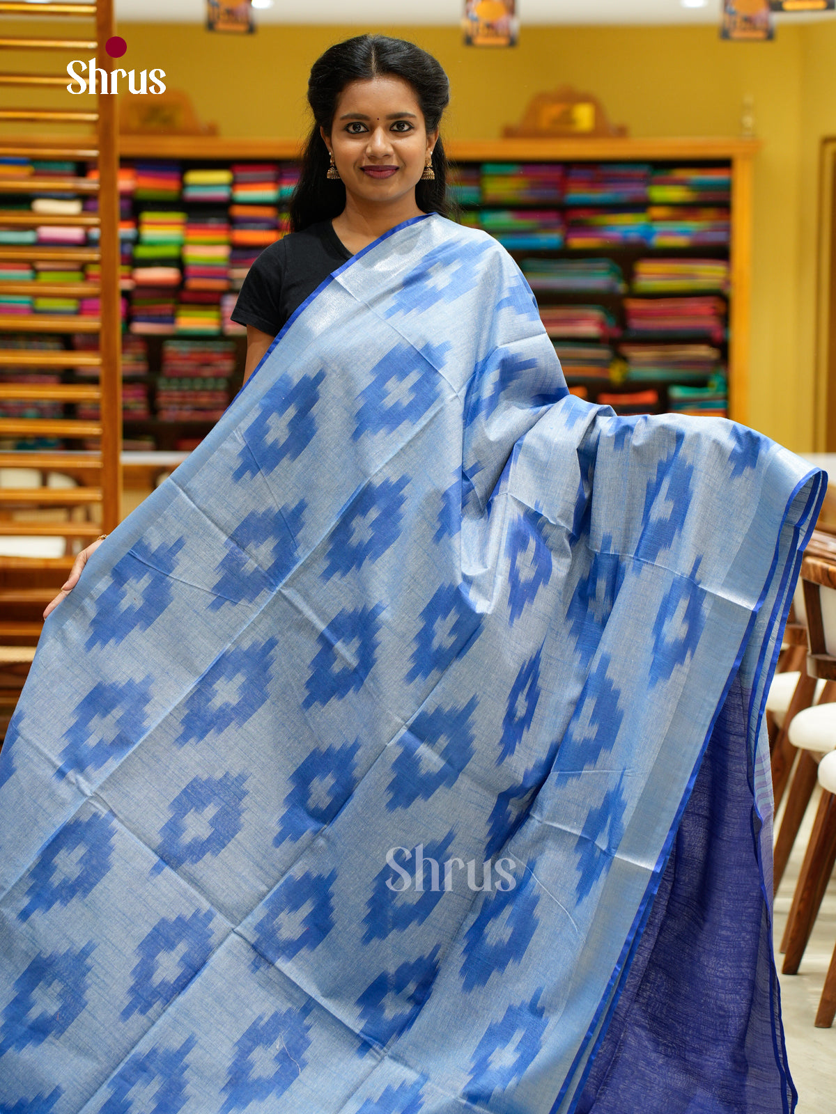 Semi Ikkat Saree - EFS03042 - Shop on Shrus.com