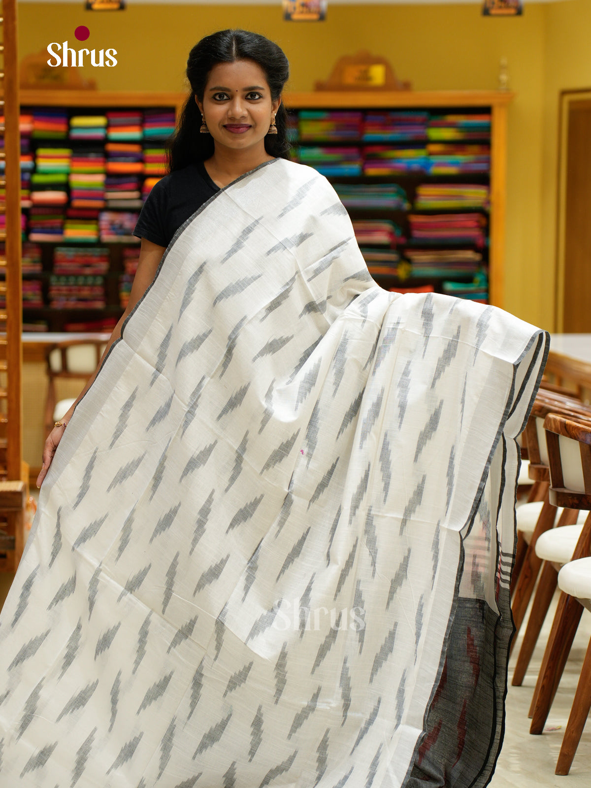 Semi Ikkat Saree - EFS03048 - Shop on Shrus.com