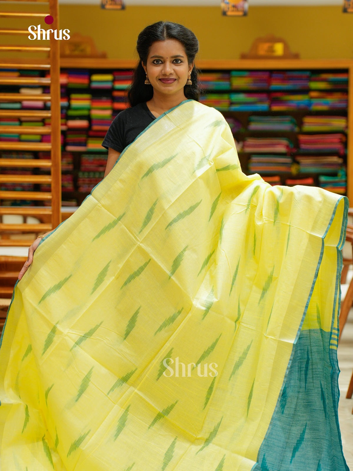 Semi Ikkat Saree - EFS03049 - Shop on Shrus.com