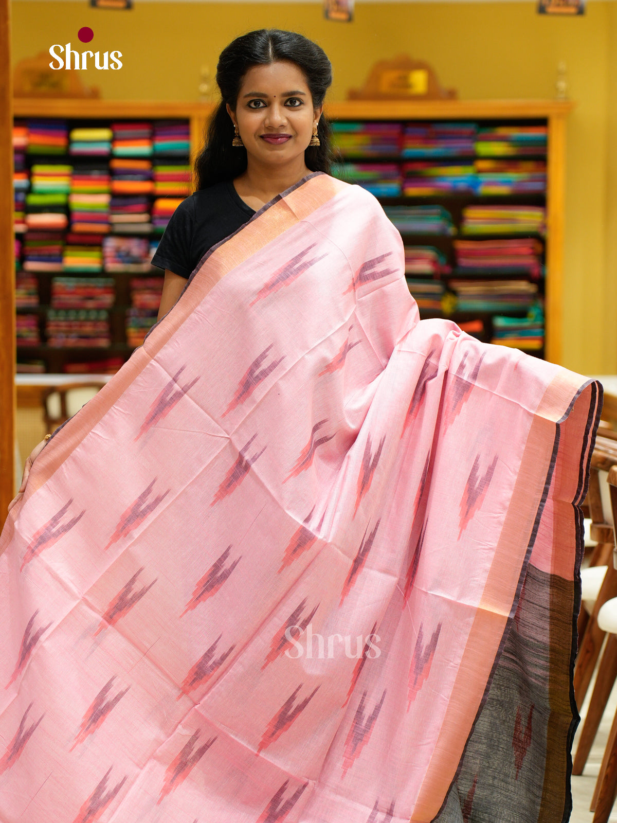 Semi Ikkat Saree - EFS03050 - Shop on Shrus.com