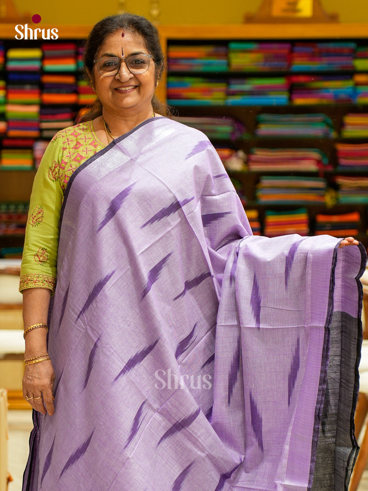 Semi Ikkat Saree - EFS03090 - Shop on Shrus.com