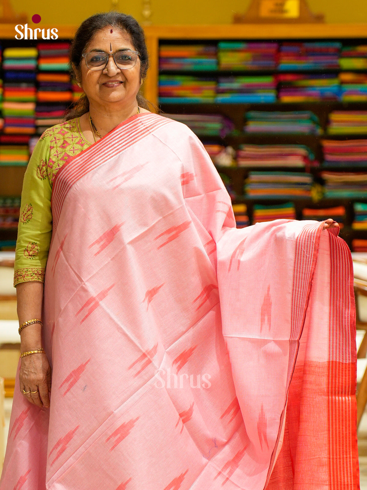 Semi Ikkat Saree - EFS03094 - Shop on Shrus.com