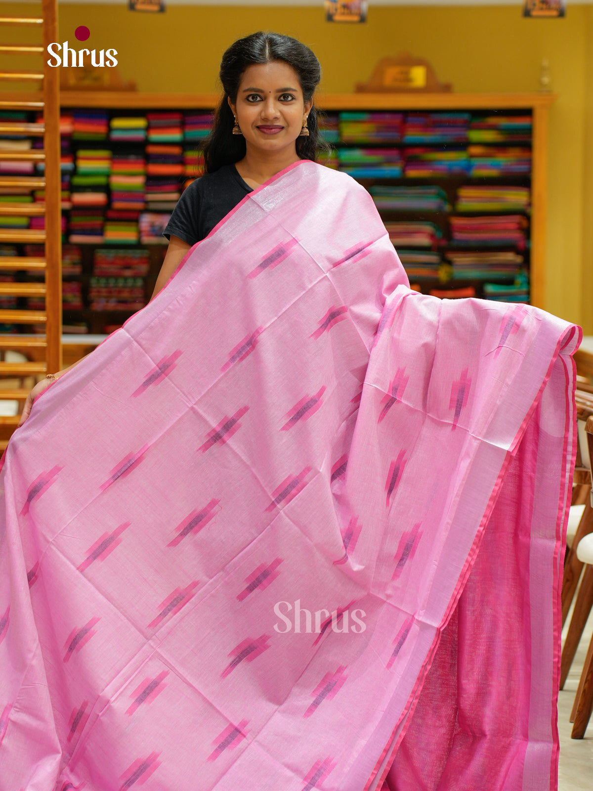Semi Ikkat Saree - EFS03131 - Shop on Shrus.com