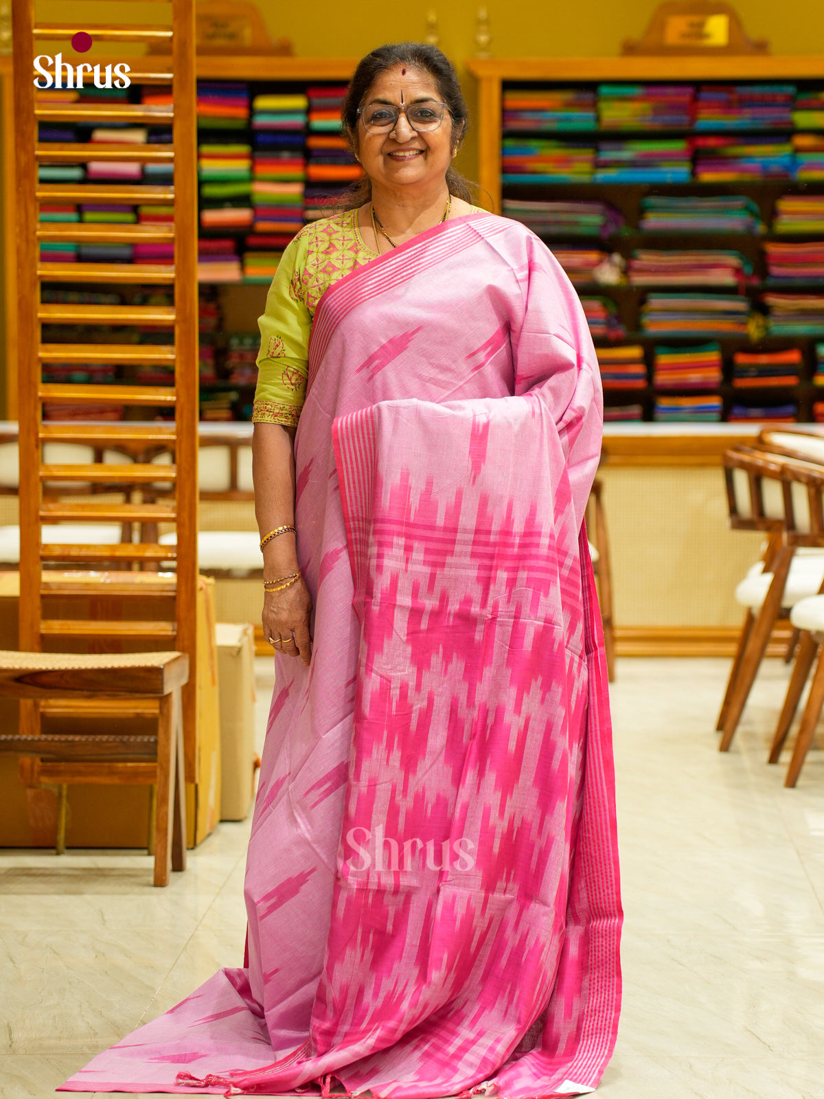 Semi Ikkat Saree - EFS03134 - Shop on Shrus.com