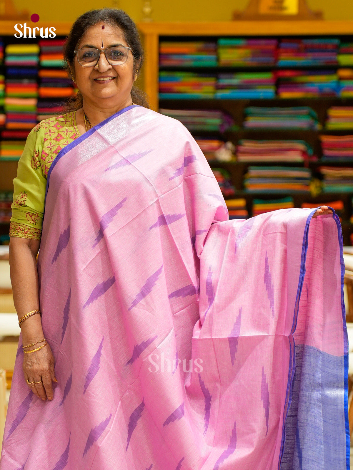 Semi Ikkat Saree - EFS03144 - Shop on Shrus.com