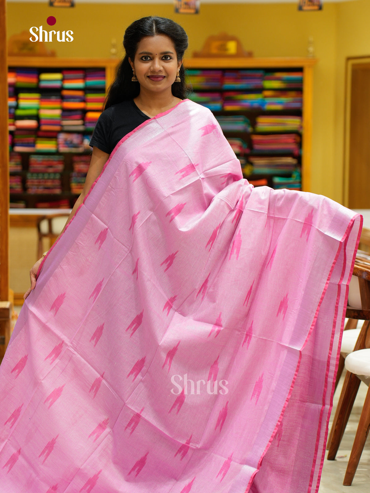 Semi Ikkat Saree - EFS03158 - Shop on Shrus.com