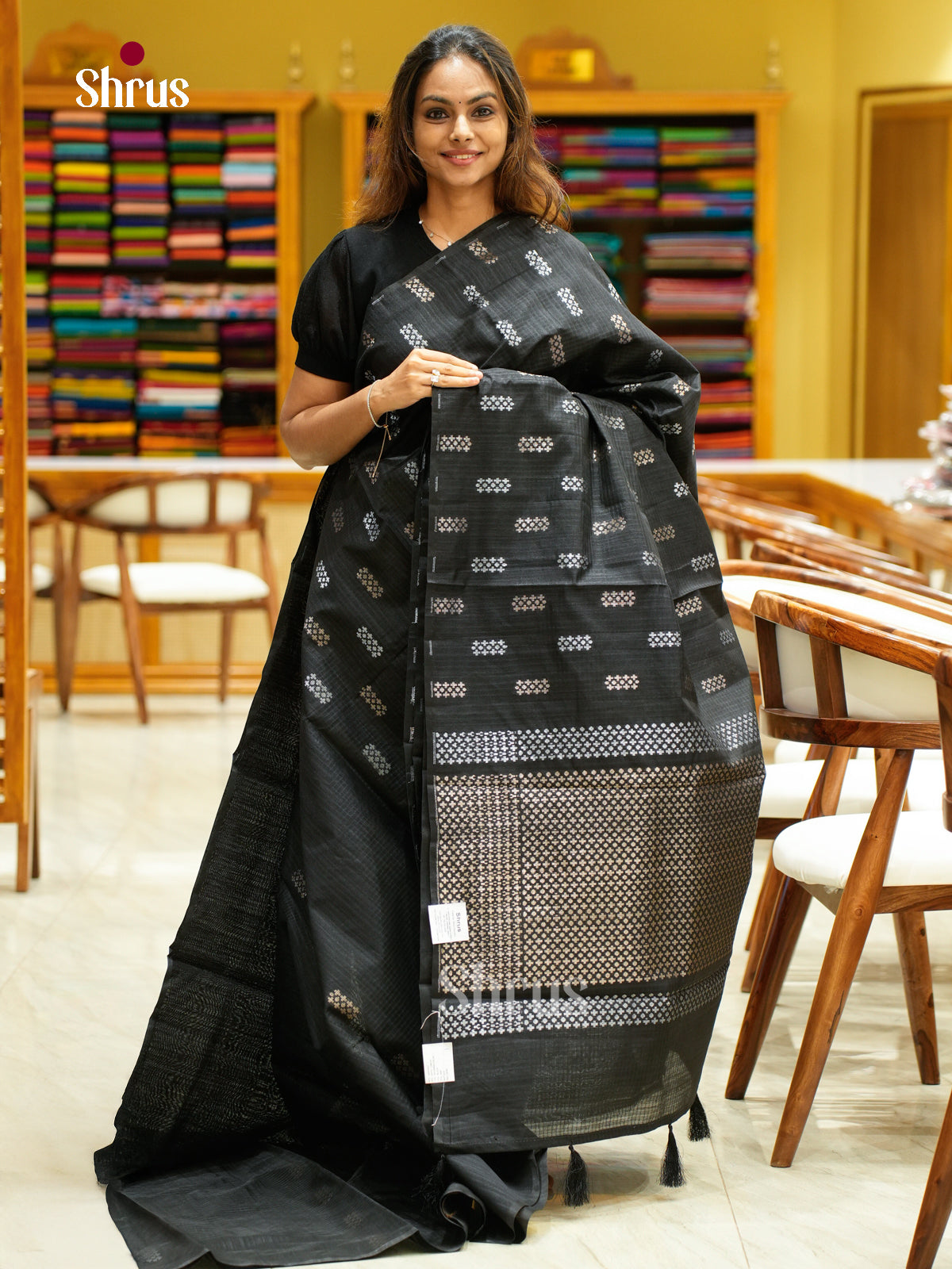 Semi Jute Saree - EFS03174 - Shop on Shrus.com