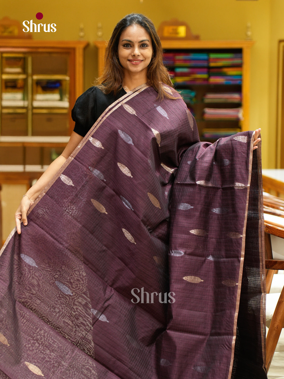 Semi Jute Saree - EFS03176 - Shop on Shrus.com