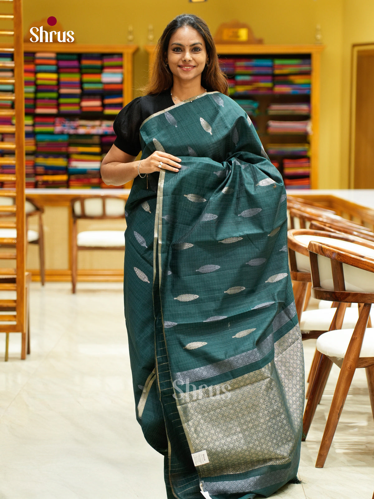 Semi Jute Saree - EFS03177 - Shop on Shrus.com