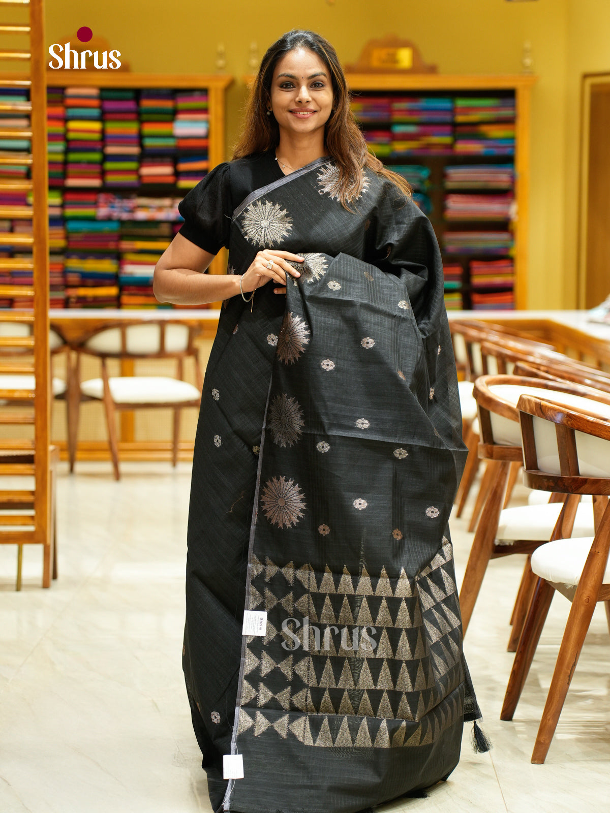 Semi Jute Saree - EFS03179 - Shop on Shrus.com