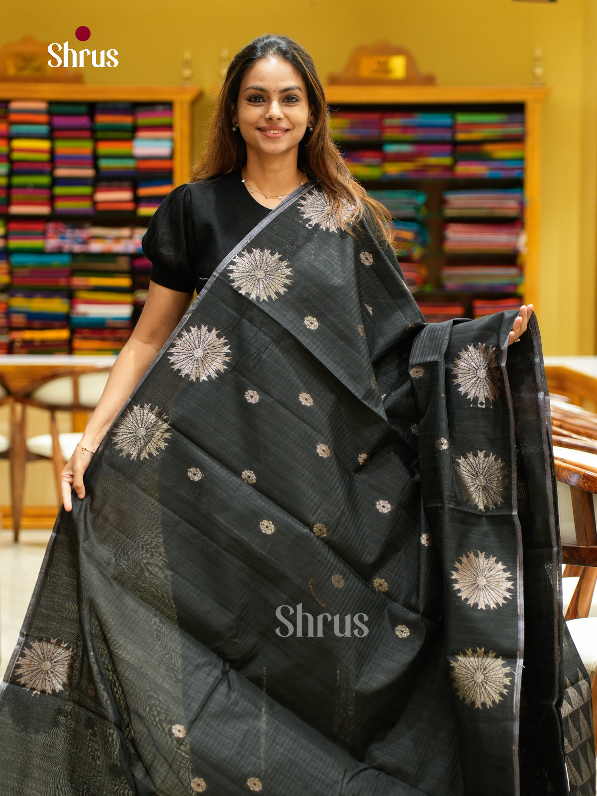Semi Jute Saree - EFS03179 - Shop on Shrus.com