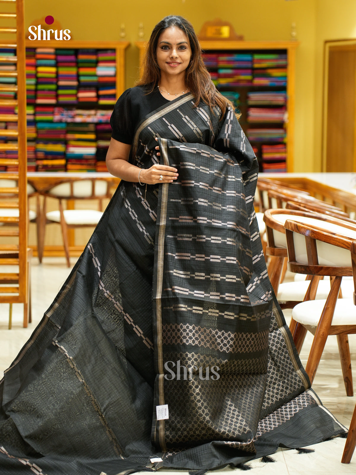 Semi Jute Saree - EFS03181 - Shop on Shrus.com