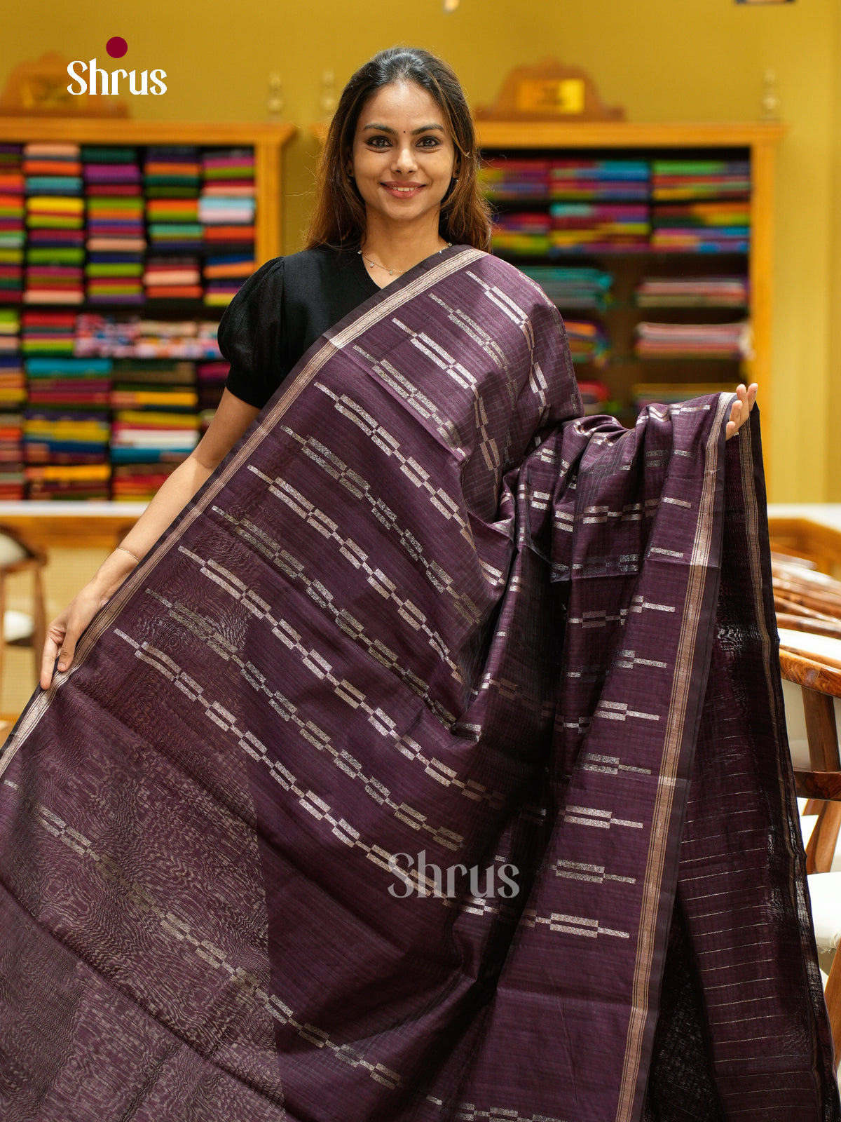 Semi Jute Saree - EFS03182 - Shop on Shrus.com