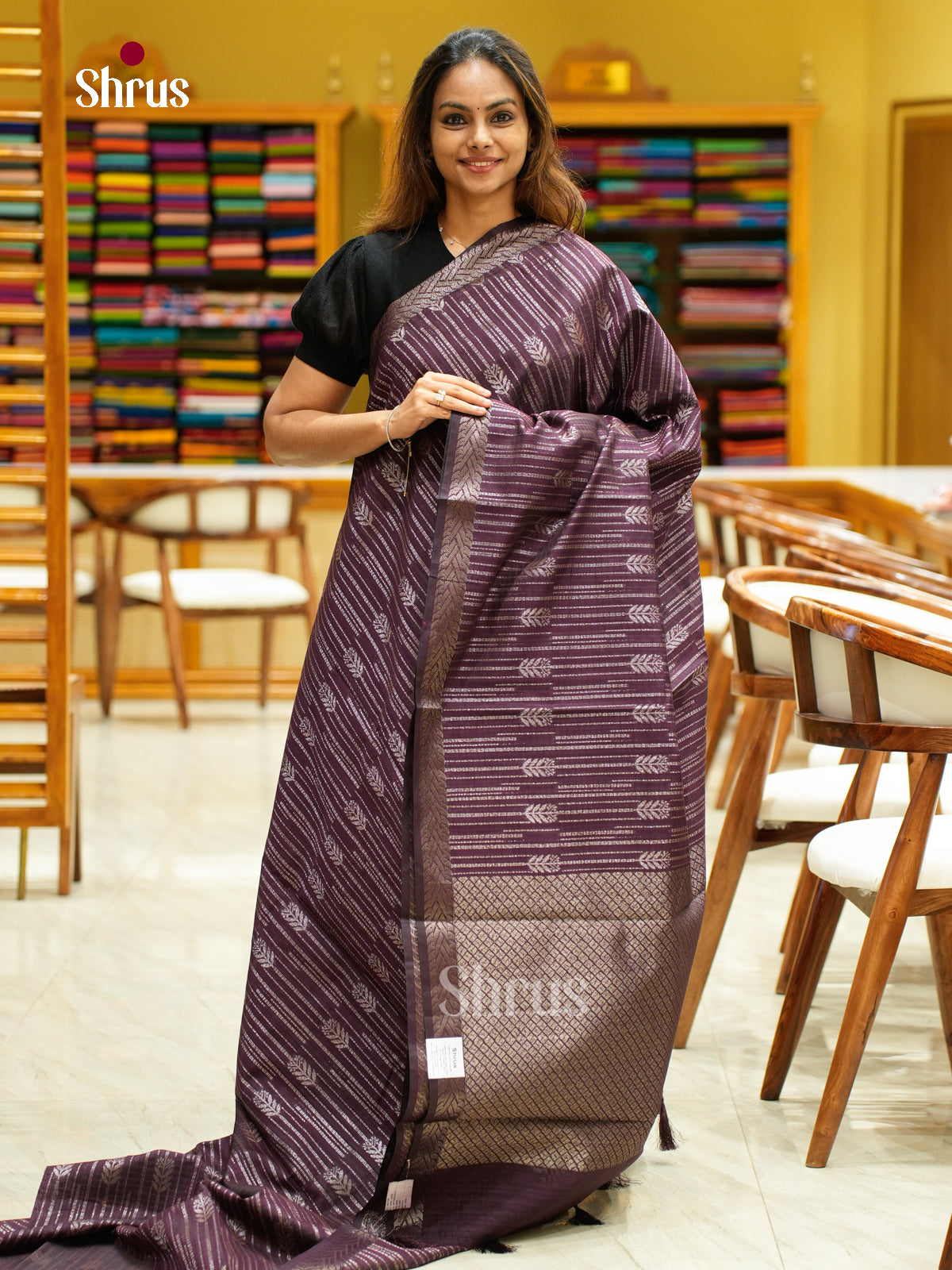 Semi Jute Saree - EFS03185 - Shop on Shrus.com