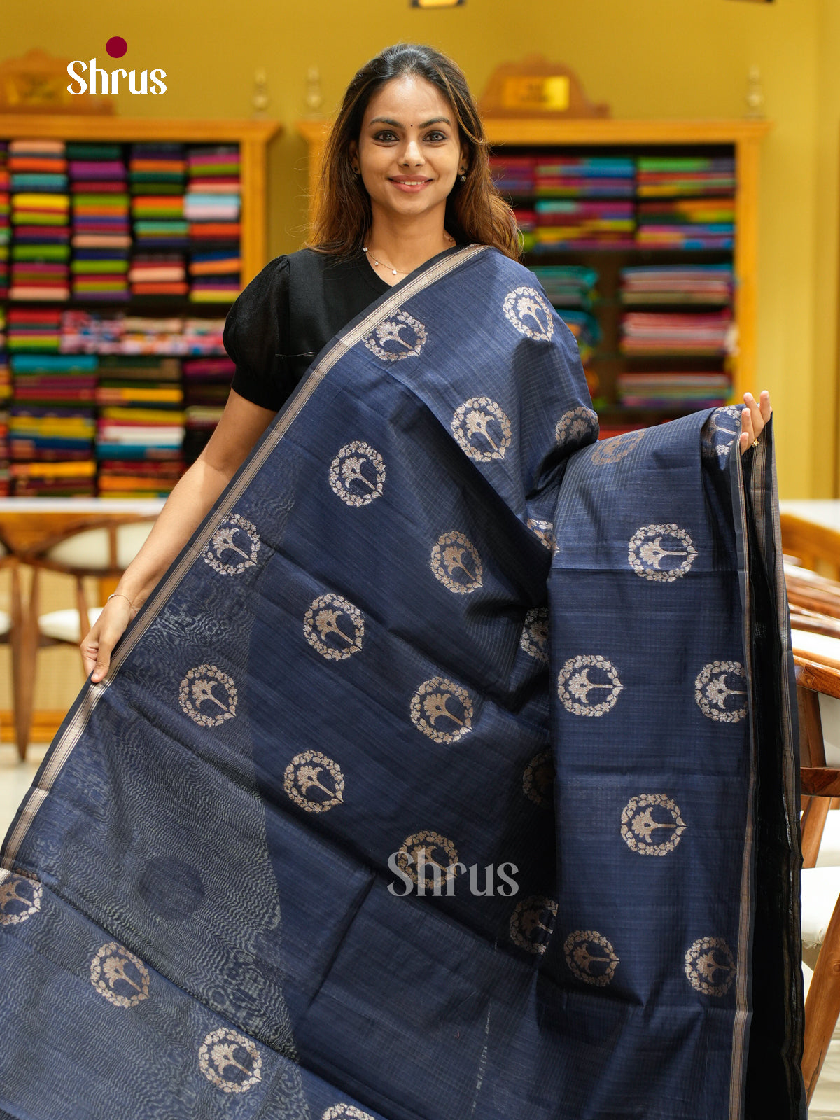 Semi Jute Saree - EFS03190 - Shop on Shrus.com