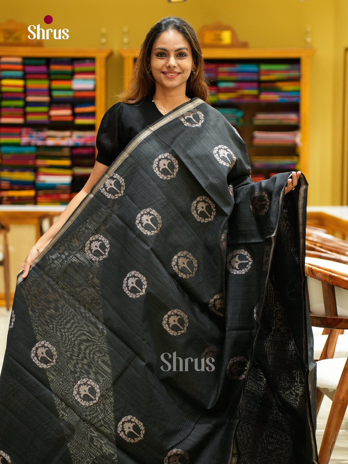 Semi Jute Saree - EFS03191 - Shop on Shrus.com
