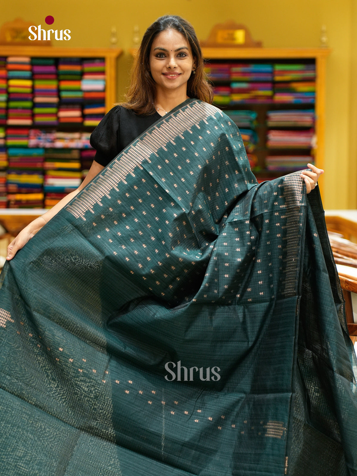 Semi Jute Saree - EFS03193 - Shop on Shrus.com