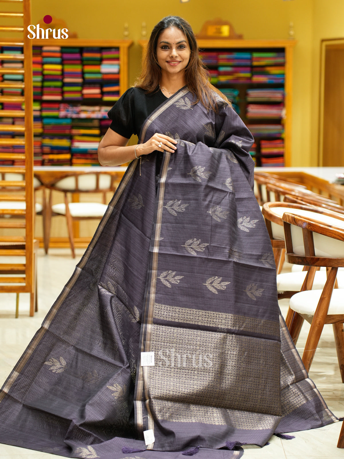 Semi Jute Saree - EFS03263 - Shop on Shrus.com
