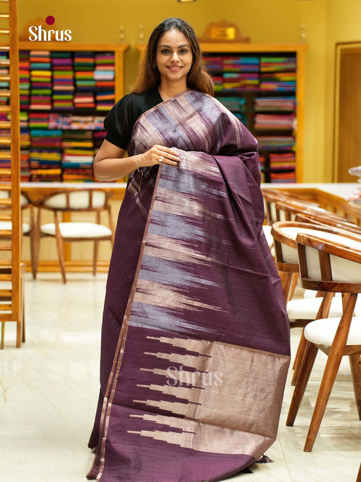 Semi Jute Saree - EFS03264 - Shop on Shrus.com
