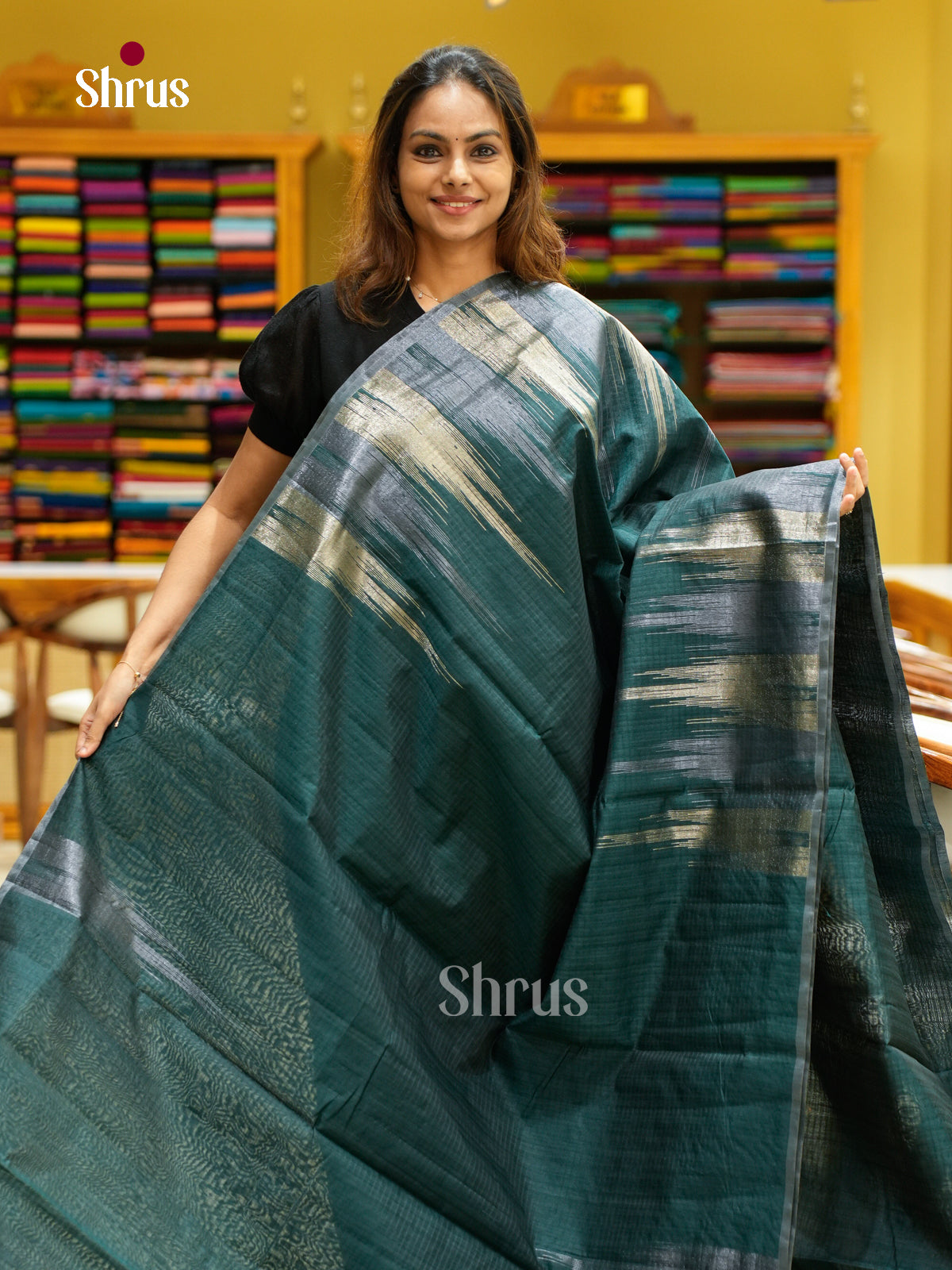 Semi Jute Saree - EFS03266 - Shop on Shrus.com