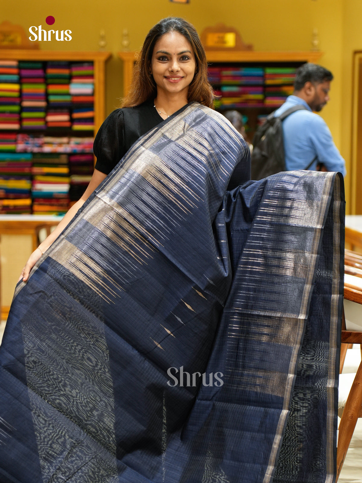Semi Jute Saree - EFS03267 - Shop on Shrus.com