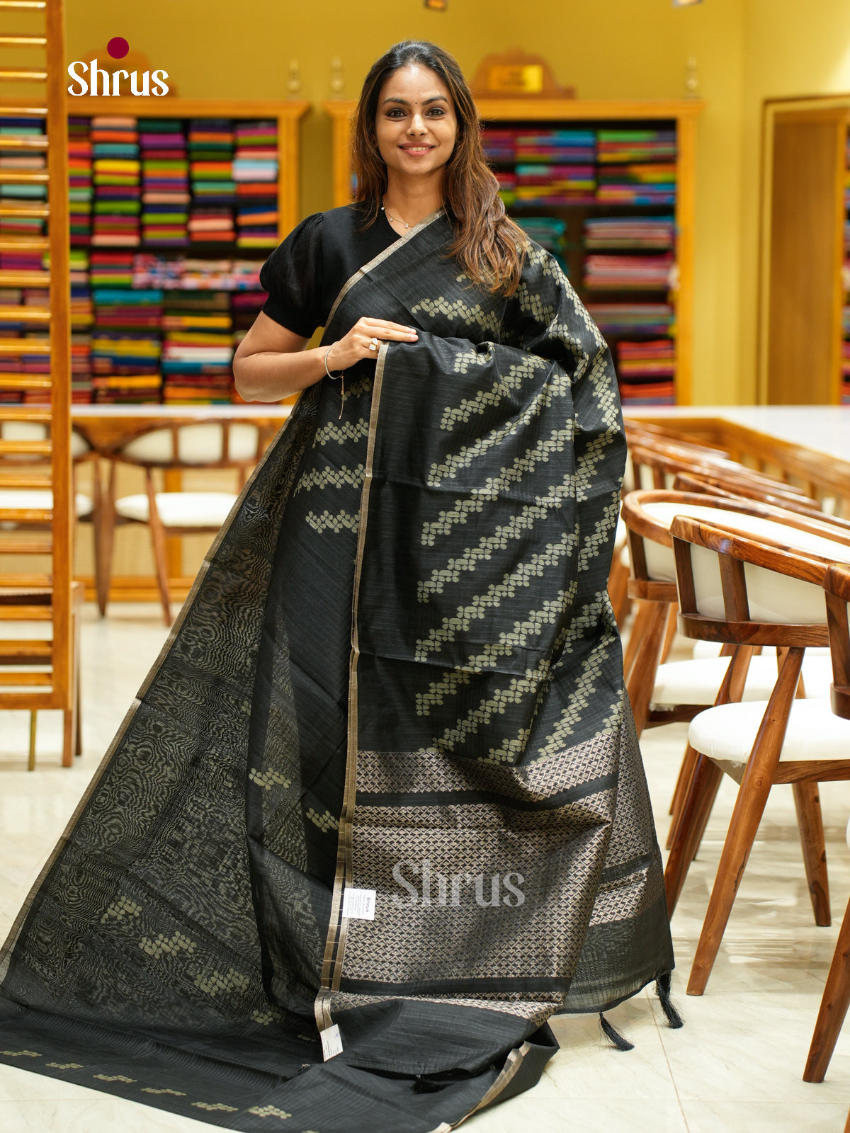 Semi Jute Saree - EFS03270 - Shop on Shrus.com
