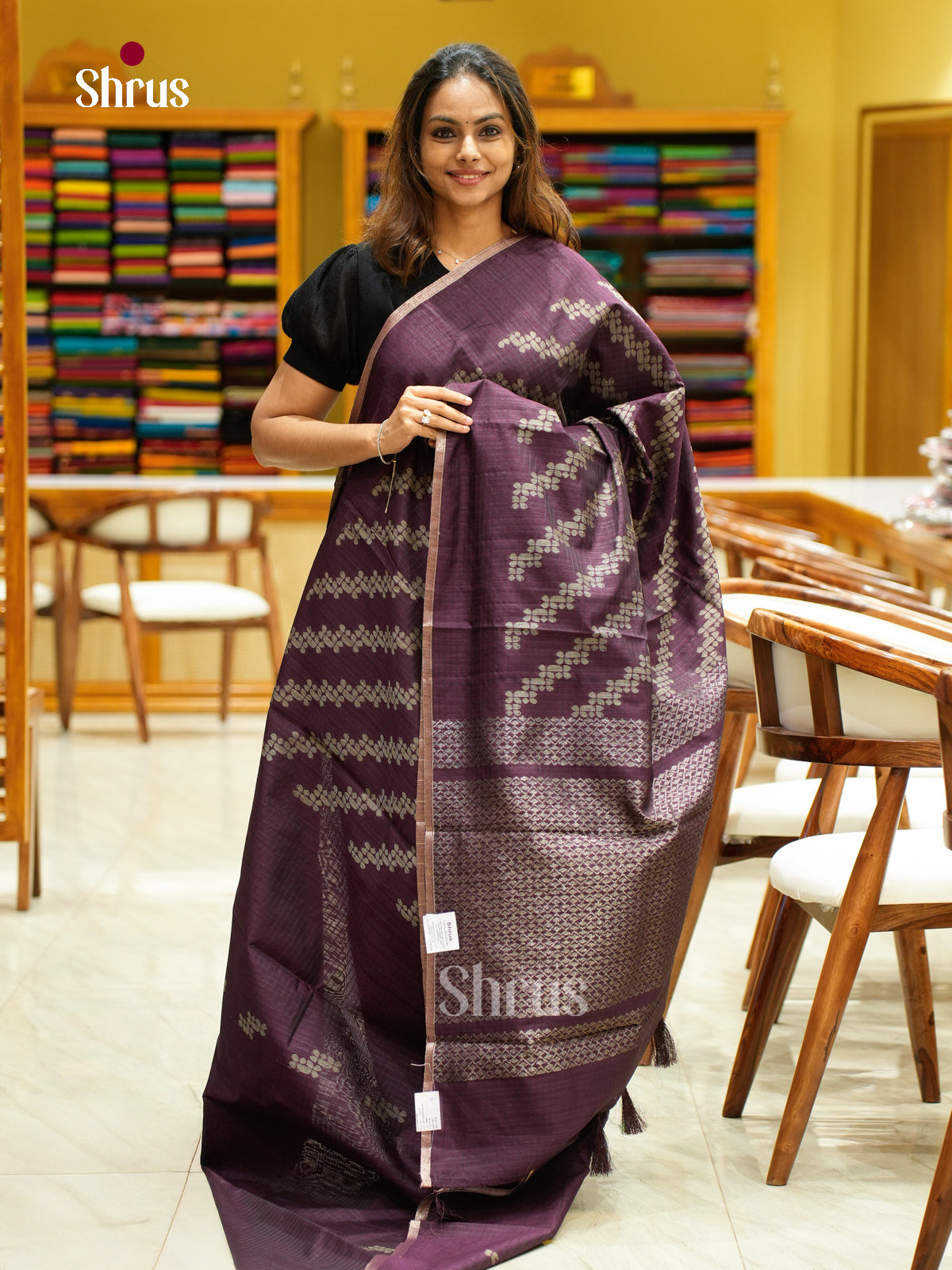 Semi Jute Saree - EFS03271 - Shop on Shrus.com