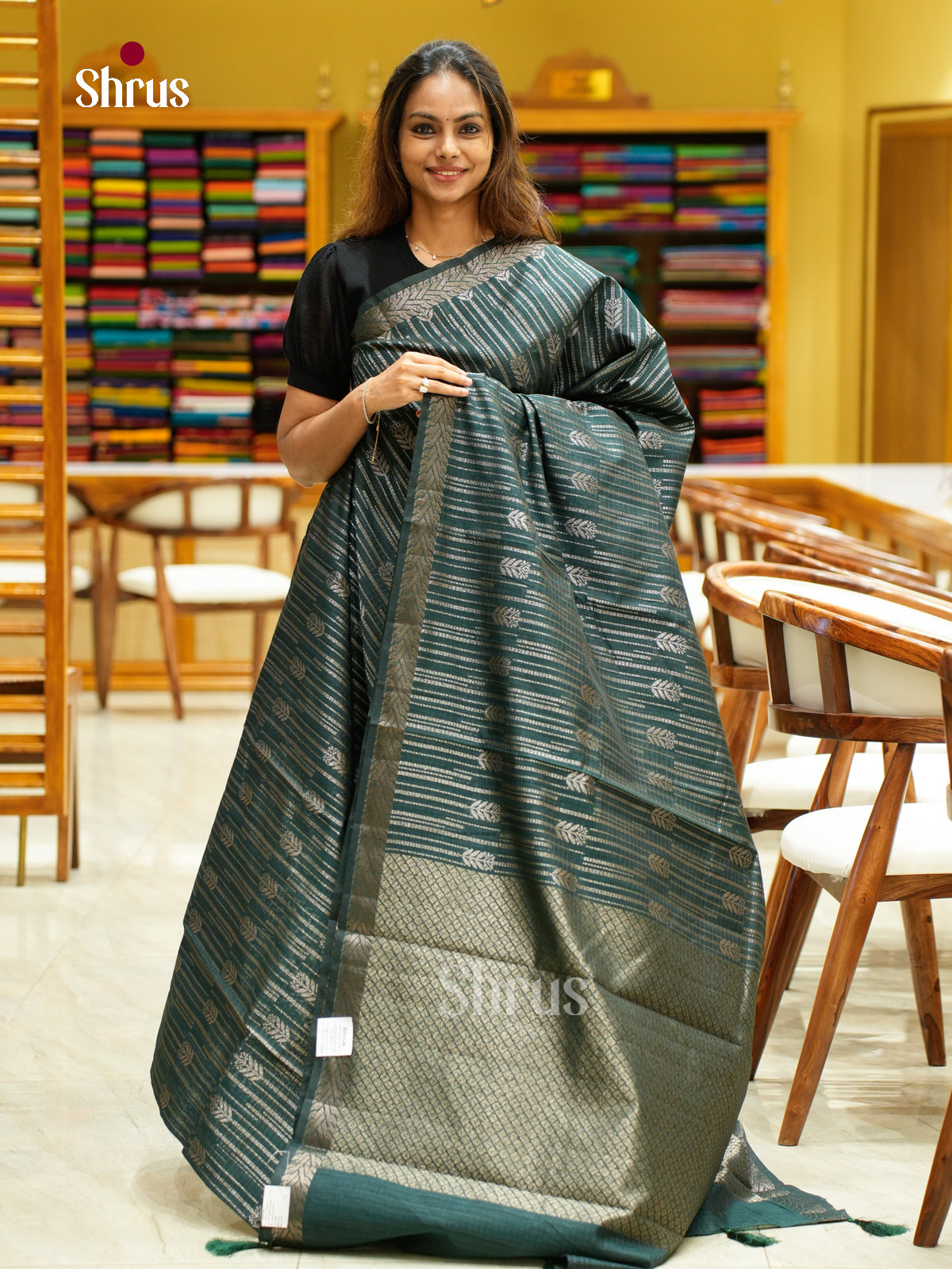 Semi Jute Saree - EFS03272 - Shop on Shrus.com